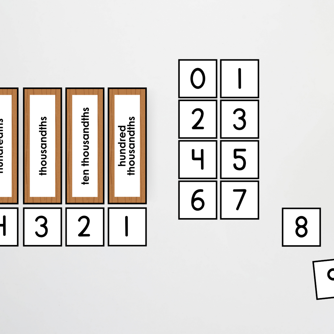 Place Value Card Display - Back To School Classroom Decor
