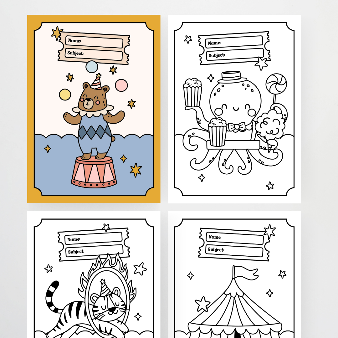 Book Covers - Little Circus Classroom Decor