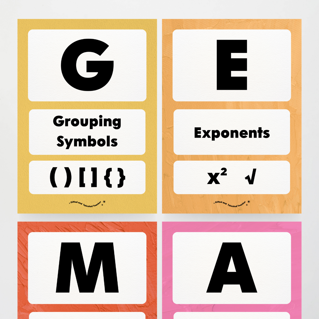 GEMA Order of Operations - North America Classroom Decor - Teacher Resources & Classroom Decor