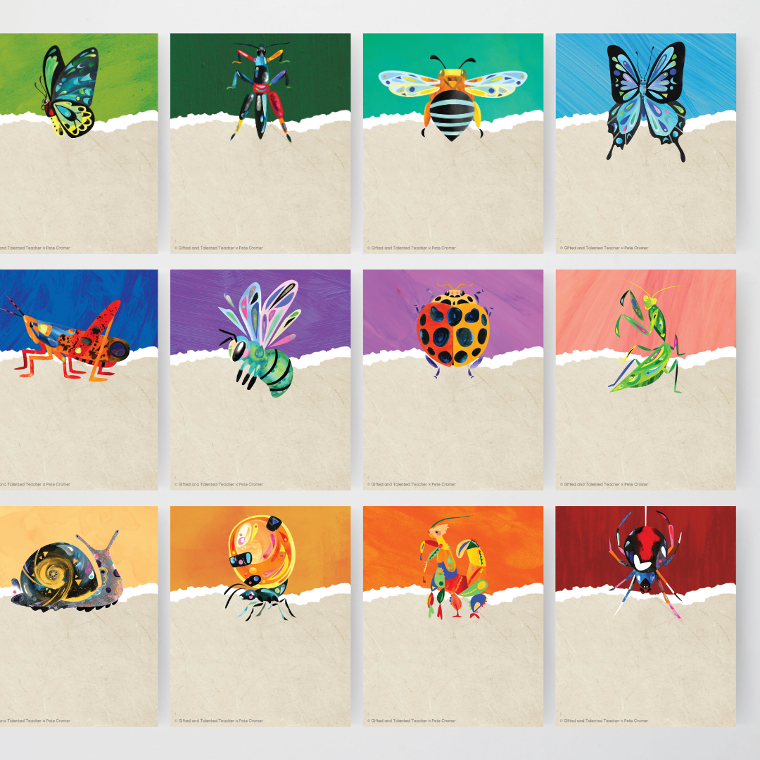 Pete Cromer: Book Box Labels - Insect Life Classroom Decor