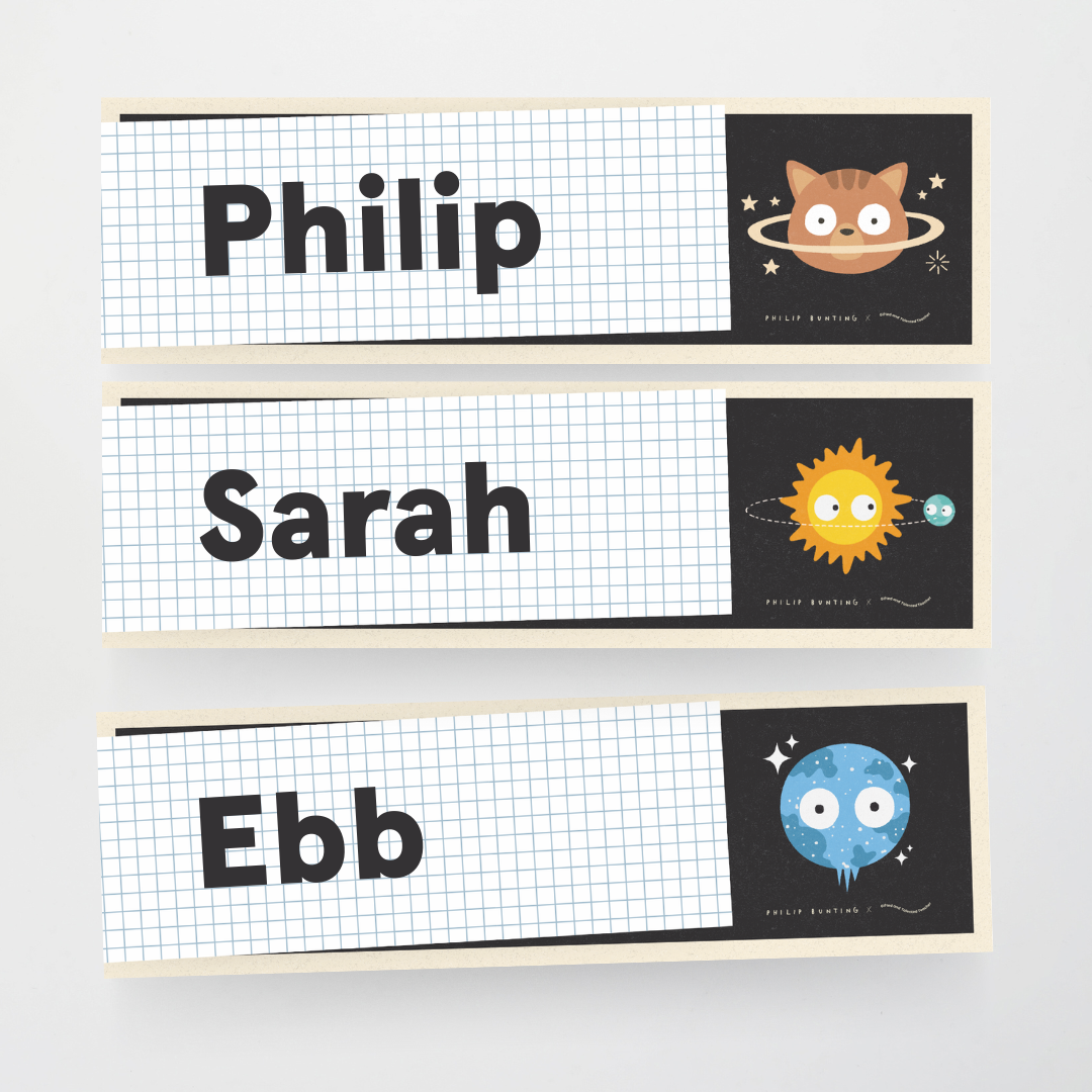 Philip Bunting: Tote Tray Labels - Watch this Space Classroom Decor - Teacher Resources & Classroom Decor