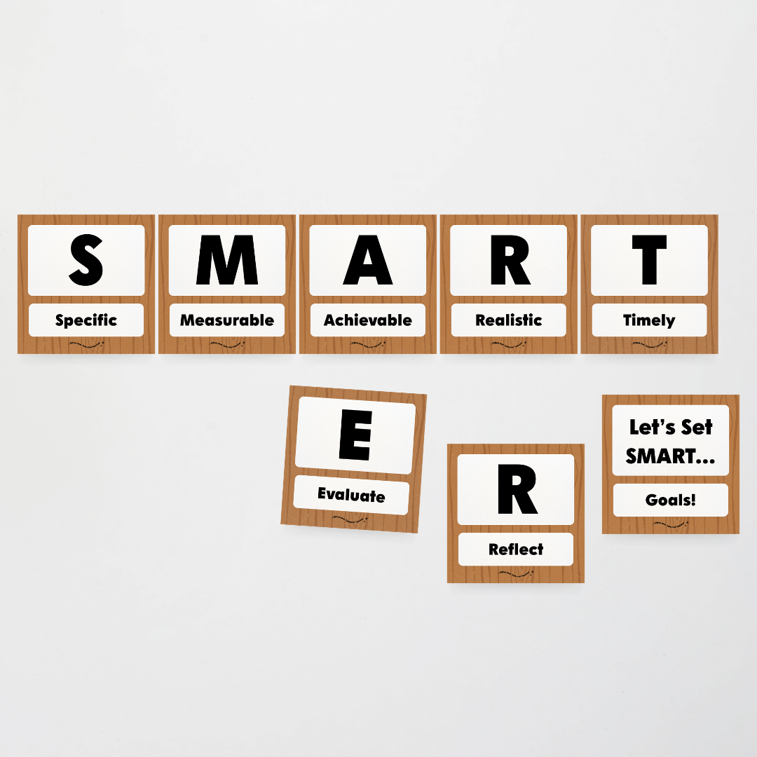 SMART Goal Setting: Wall Display - Back To School Classroom Decor