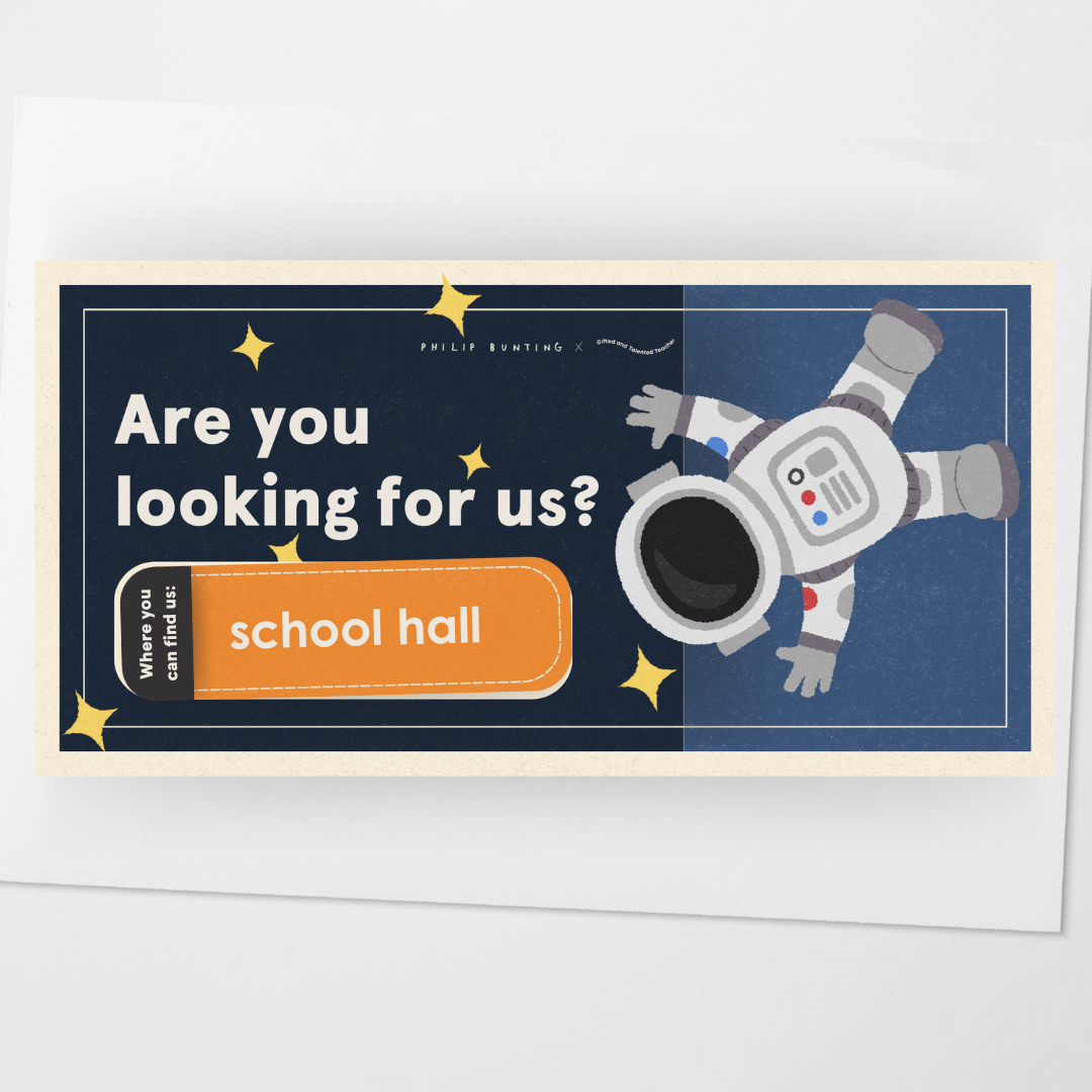 Philip Bunting: Location Door Display - Watch this Space Classroom Decor - Teacher Resources & Classroom Decor