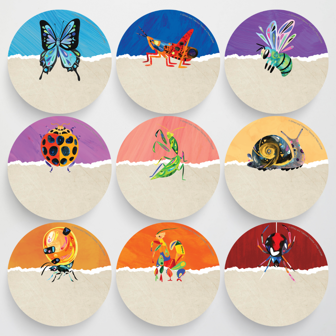 Pete Cromer: Circle Labels - Insect Life Classroom Decor