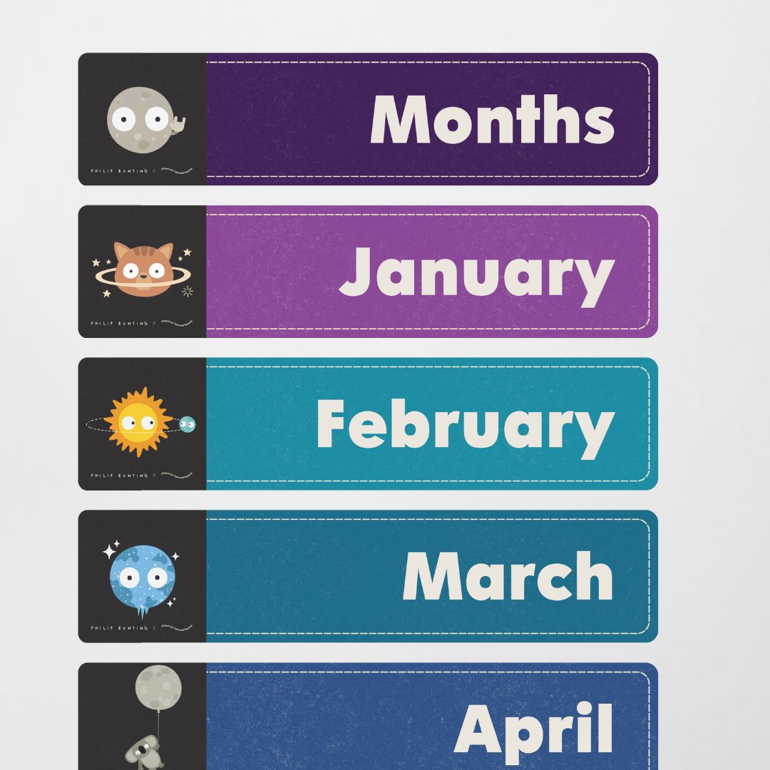 Philip Bunting: Months of the Year - Watch this Space Classroom Decor - Teacher Resources & Classroom Decor
