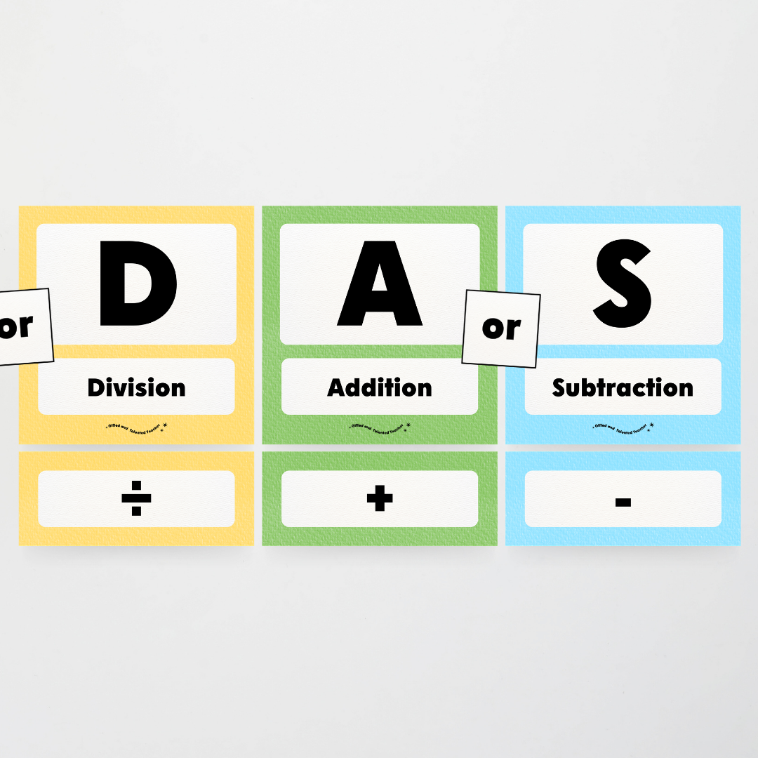 PEMDAS Order of Operations - Rainbow Classroom Decor - Teacher Resources & Classroom Decor