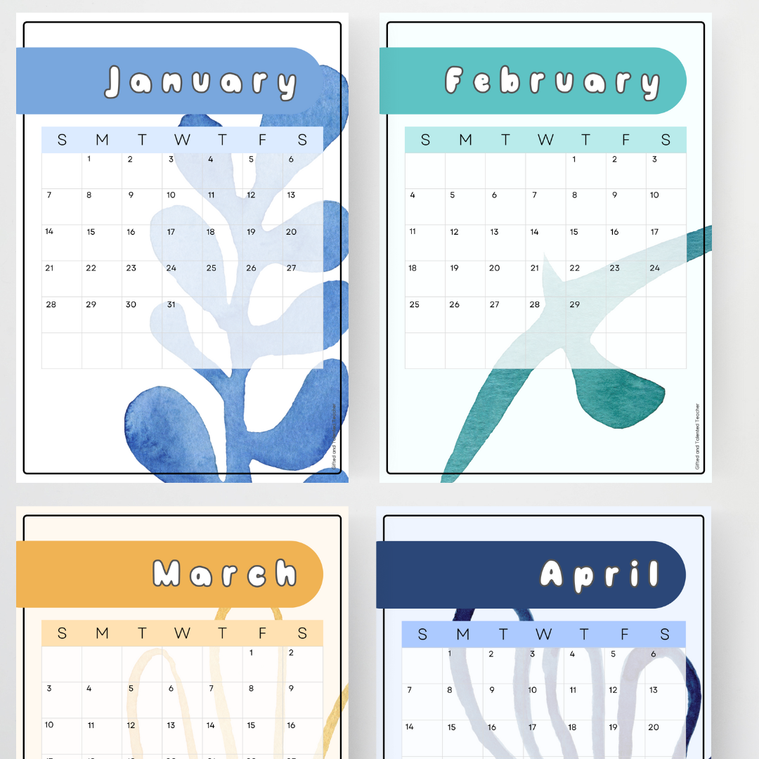 Matisse: Portrait Monthly Calendar - Color | Colour