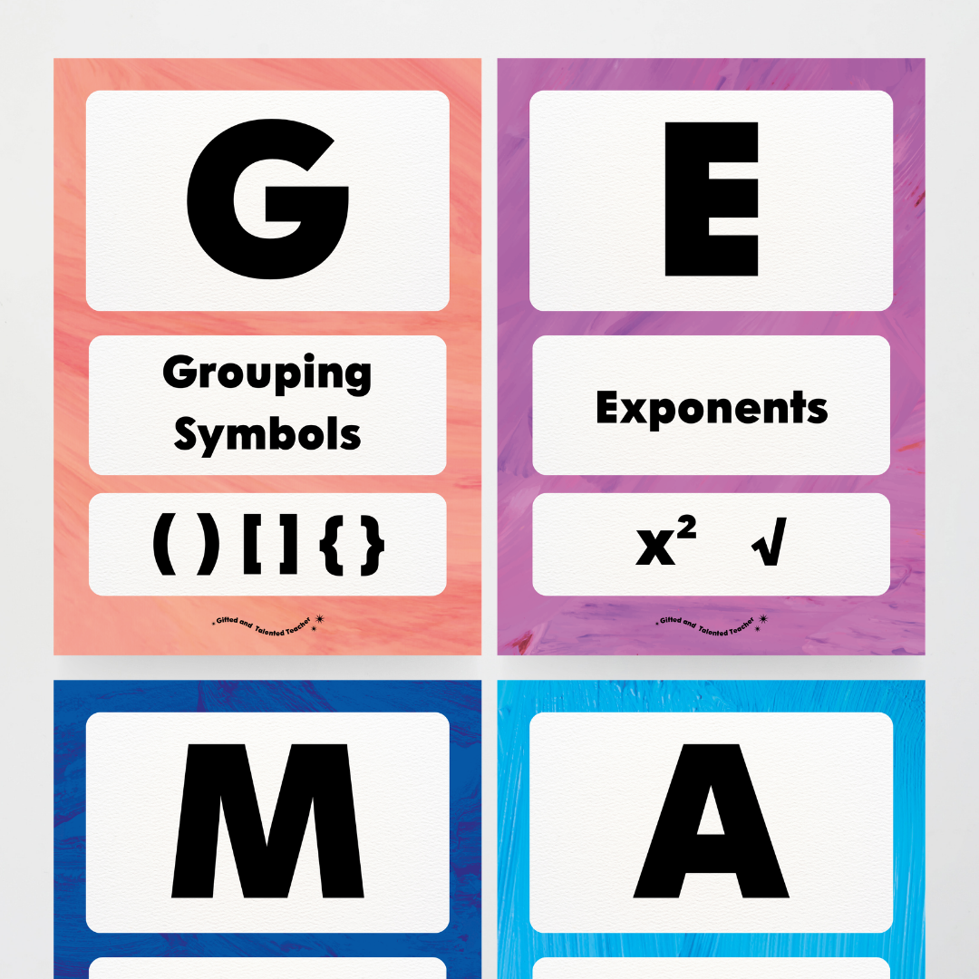 GEMA Order of Operations - Insect Life Classroom Decor - Teacher Resources & Classroom Decor