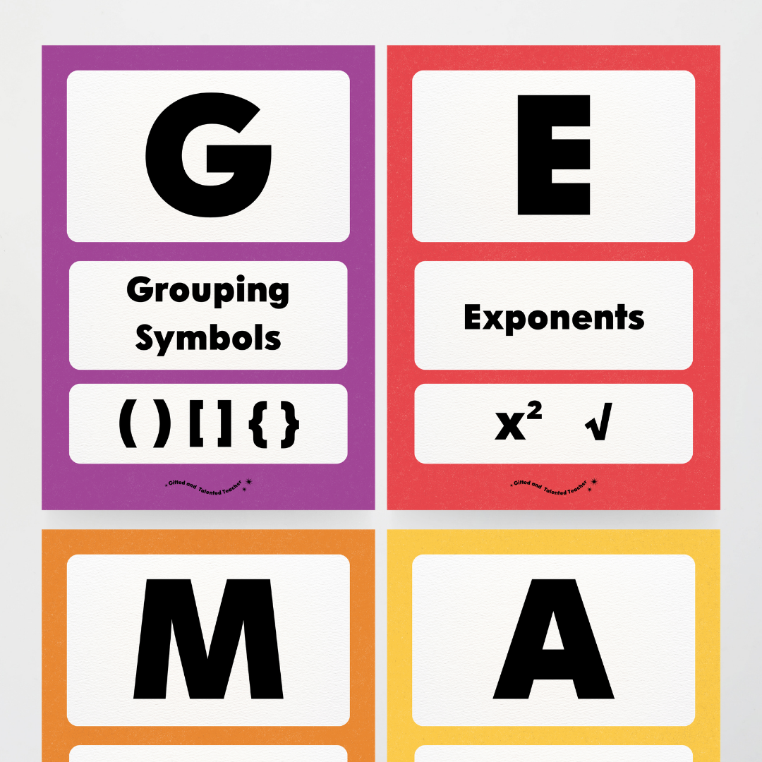 GEMA Order of Operations - Watch this Space Classroom Decor - Teacher Resources & Classroom Decor