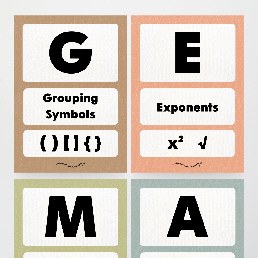 GEMA Order of Operations - Farmers Market Classroom Decor - Teacher Resources & Classroom Decor
