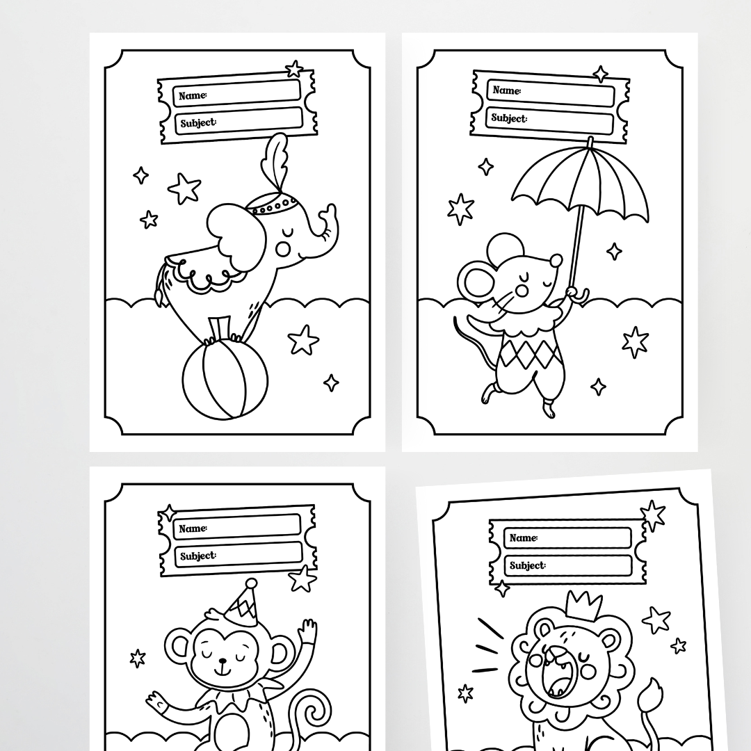 Book Covers - Little Circus Classroom Decor