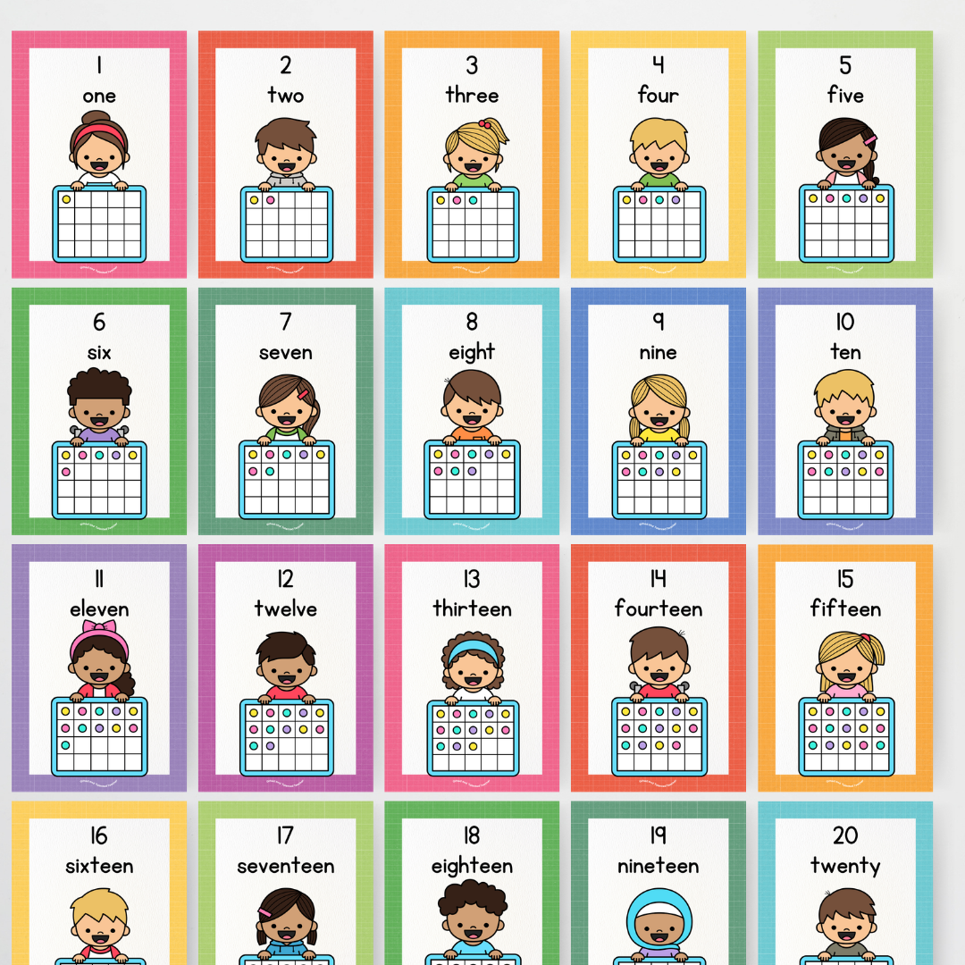 Ten Frames Posters - Place Value Posters: Numbers 0-20 Back To School Classroom Decor