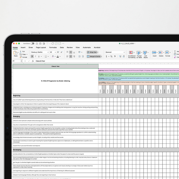 Digital Assessment Book - EAL/D Progressions - Teacher Resources & Classroom Decor