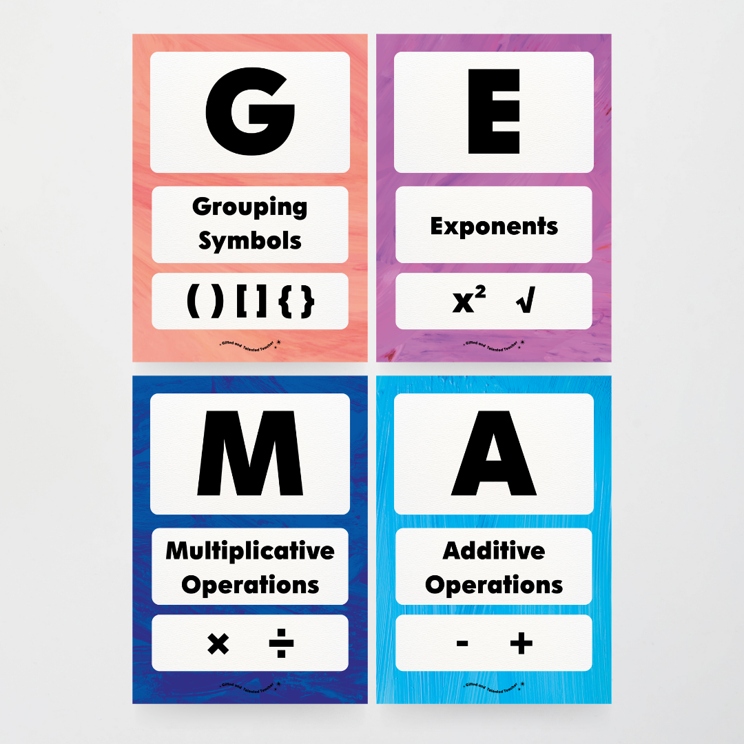 GEMA Order of Operations - Insect Life Classroom Decor - Teacher Resources & Classroom Decor