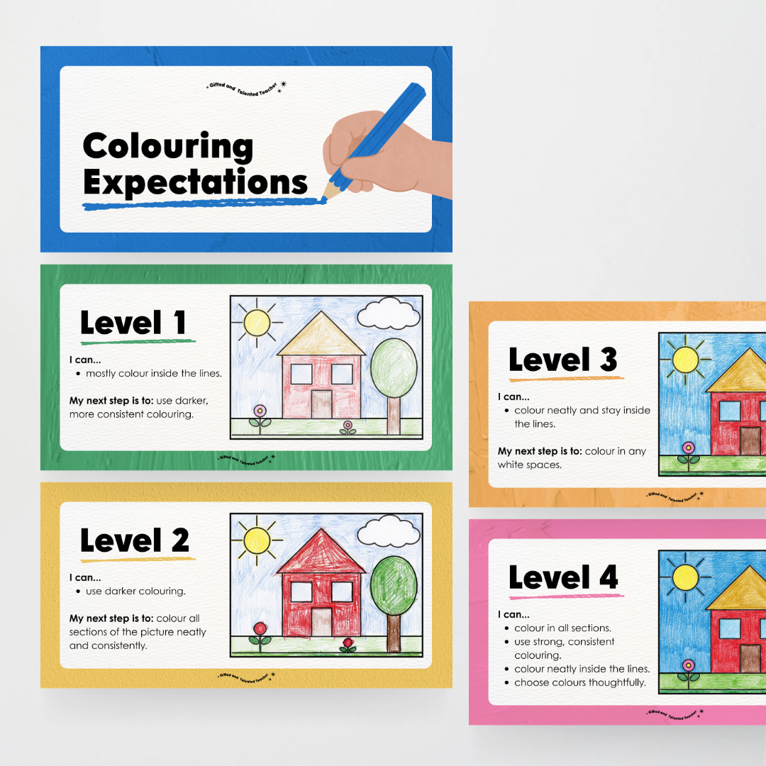 Colouring / Coloring Expectations Classroom Wall Display - North America Classroom Decor