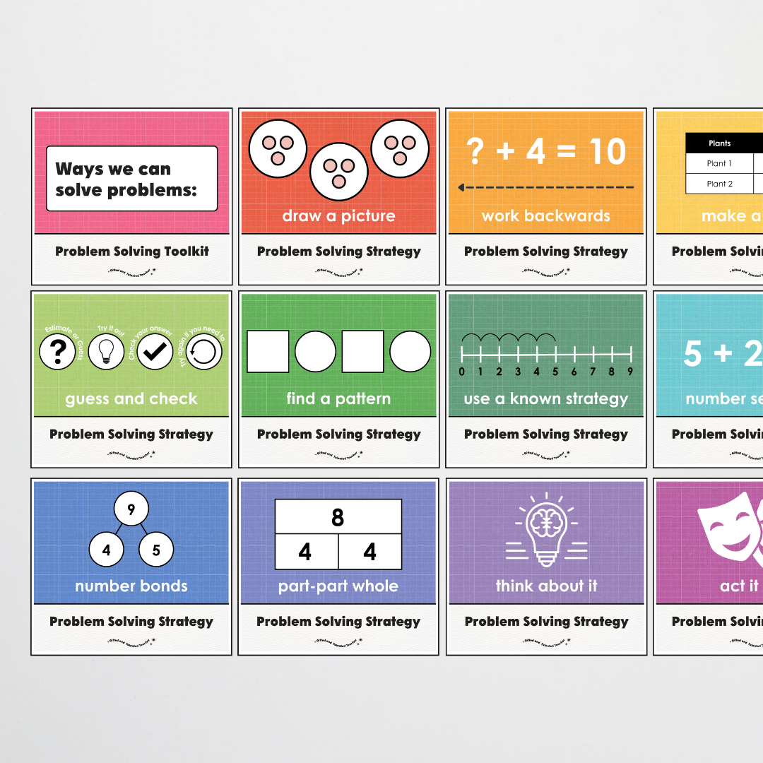 Lower Grades Problem Solving Strategy Toolkit - Back To School Classroom Decor