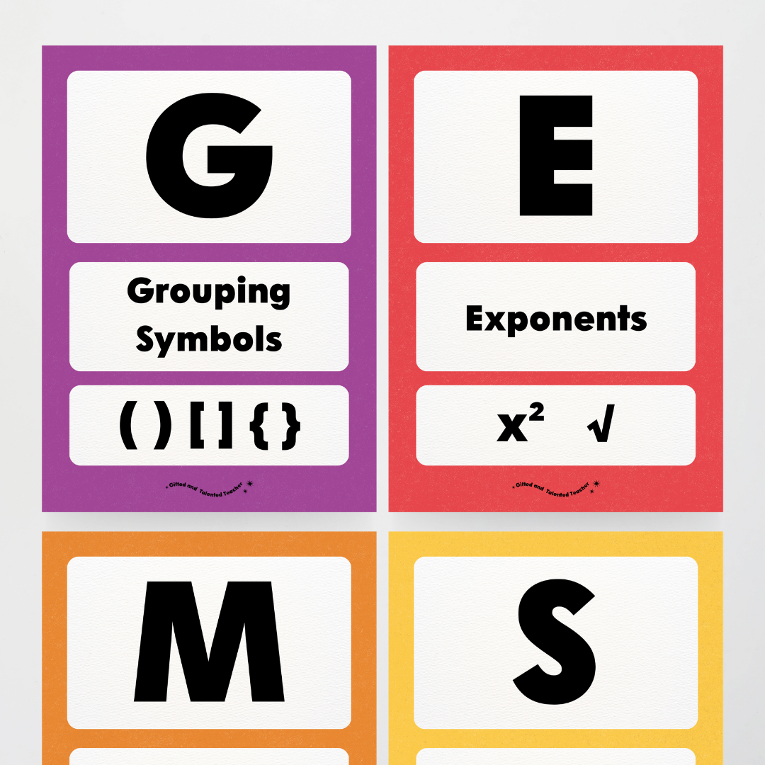 GEMS Order of Operations - Watch this Space Classroom Decor - Teacher Resources & Classroom Decor