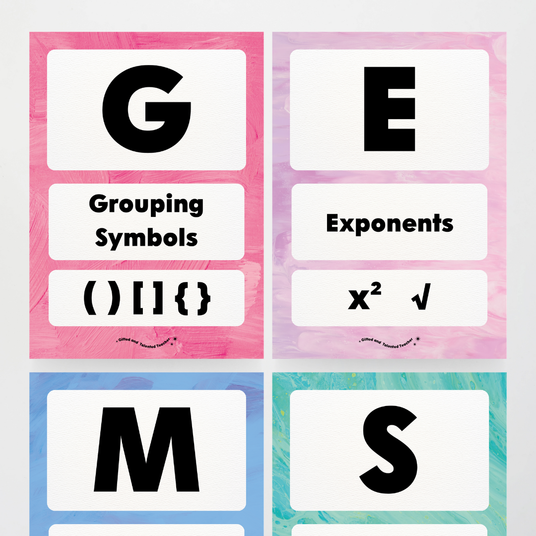 GEMS Order of Operations - Sea Life Classroom Decor - Teacher Resources & Classroom Decor