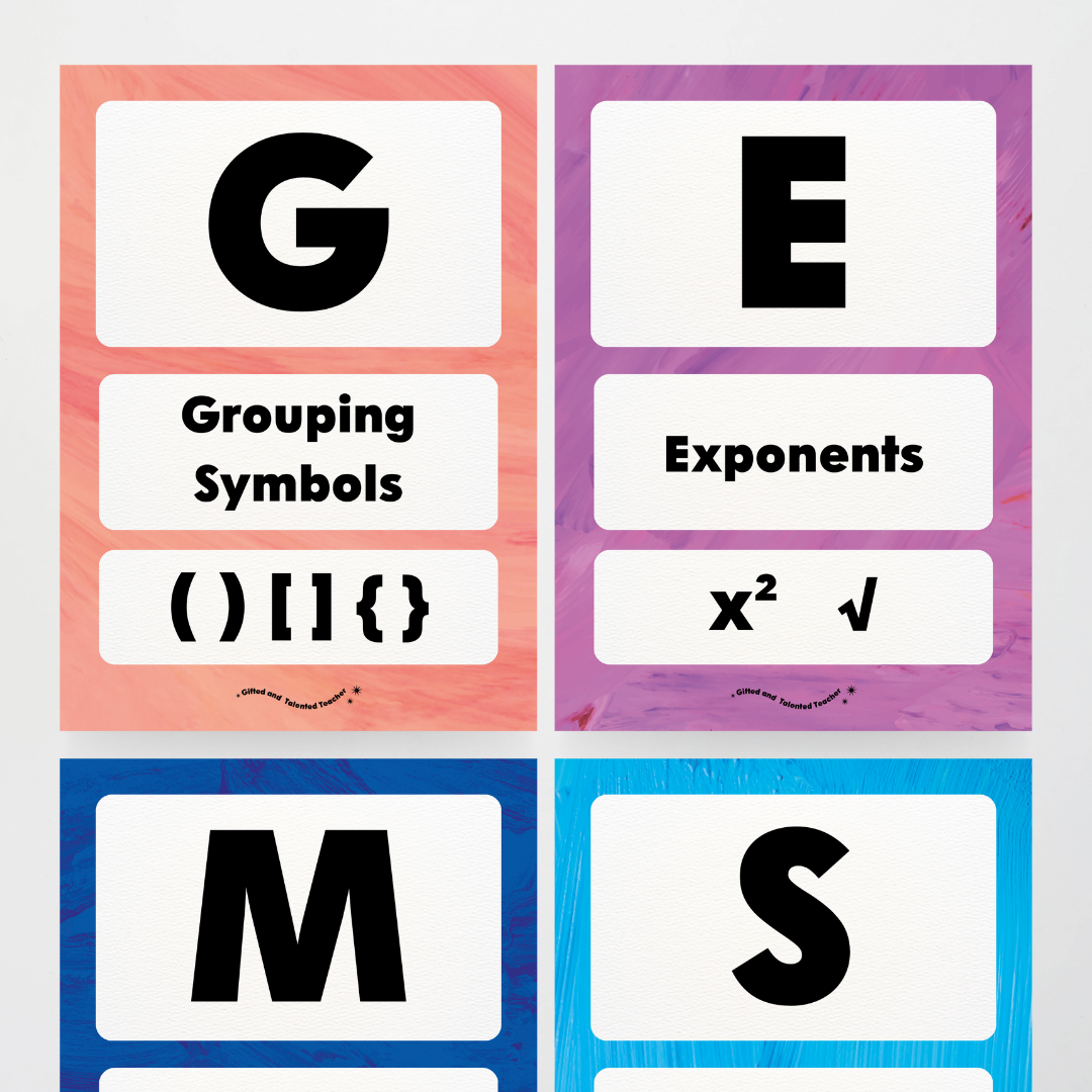 GEMS Order of Operations - Insect Life Classroom Decor - Teacher Resources & Classroom Decor