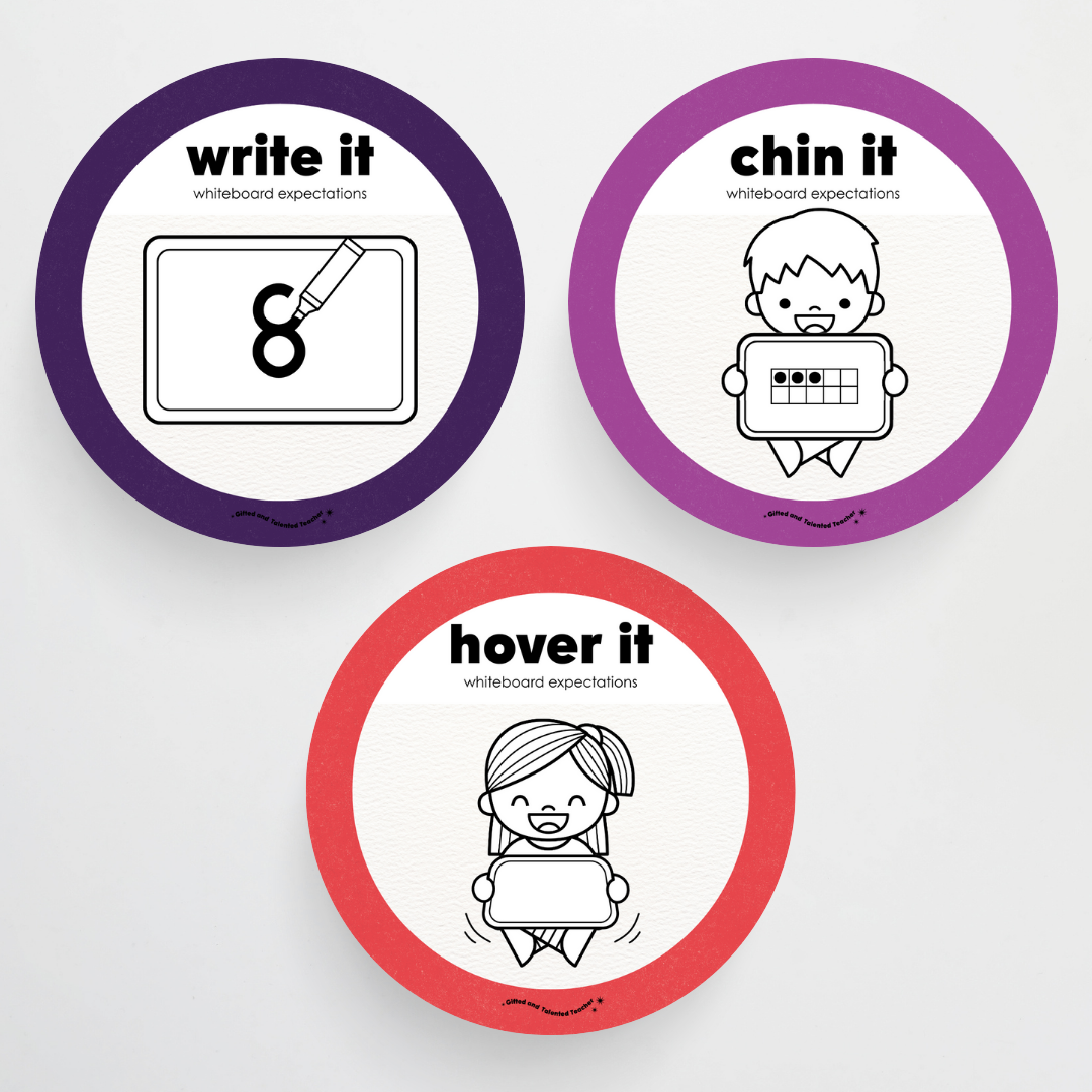 Philip Bunting: Mini Whiteboard Expectations, Prompts and Cues: Circle Icons - Watch this Space Classroom Decor - Teacher Resources & Classroom Decor
