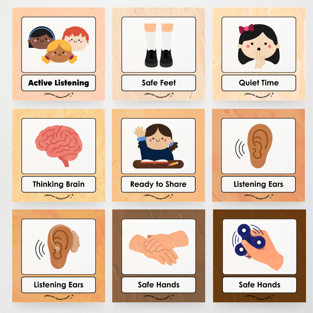 Inclusive Active Listening Editable Classroom Display - Neutral Classroom Decor - Teacher Resources & Classroom Decor