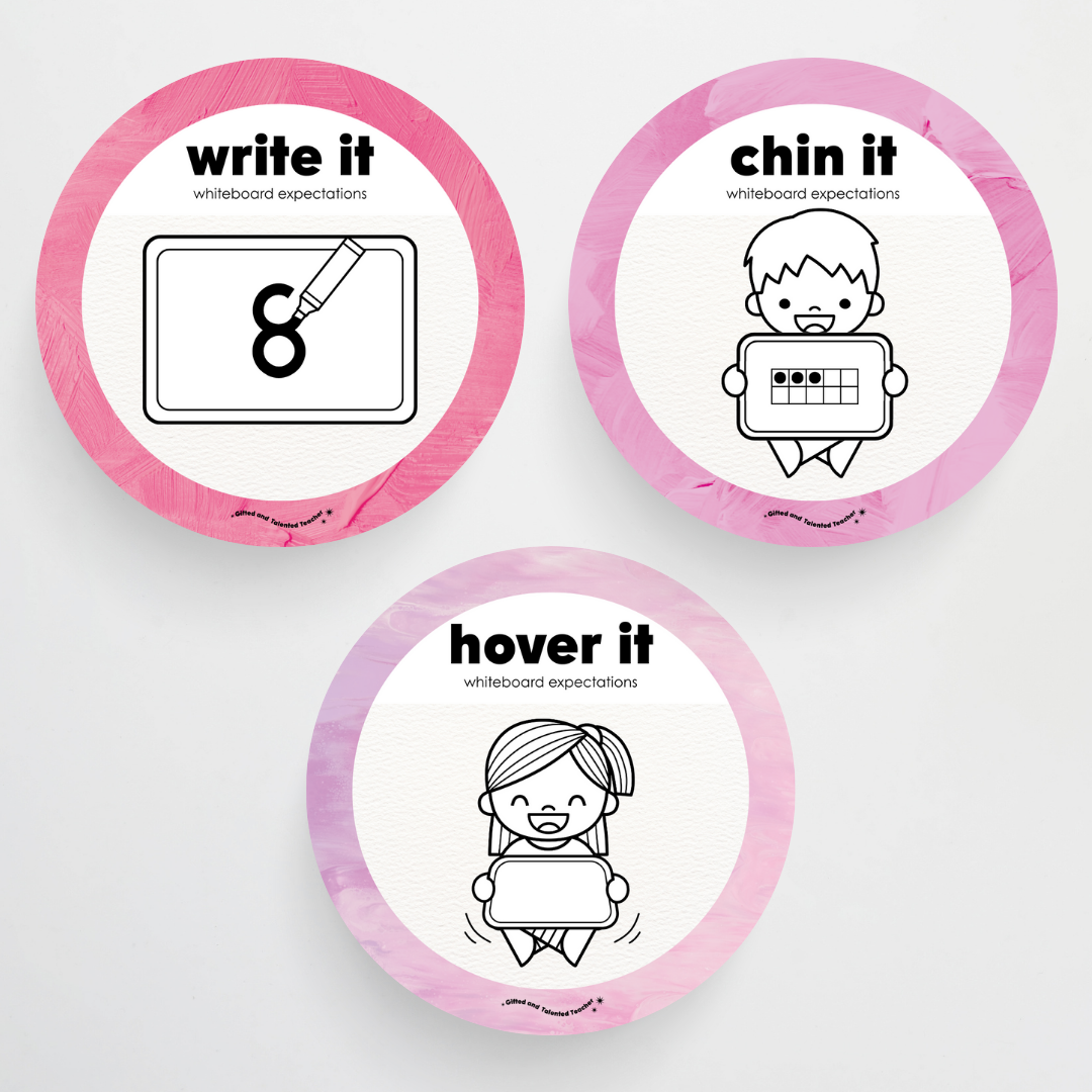 Pete Cromer: Mini Whiteboard Expectations, Prompts and Cues: Circle Icons - Sea Life Classroom Decor - Teacher Resources & Classroom Decor
