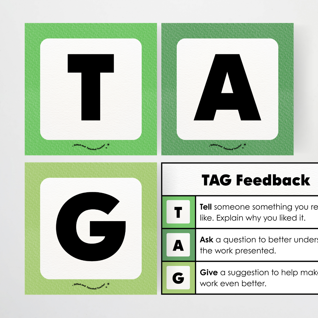 TAG Peer Feedback - Leafy Greens Classroom Decor - Teacher Resources & Classroom Decor