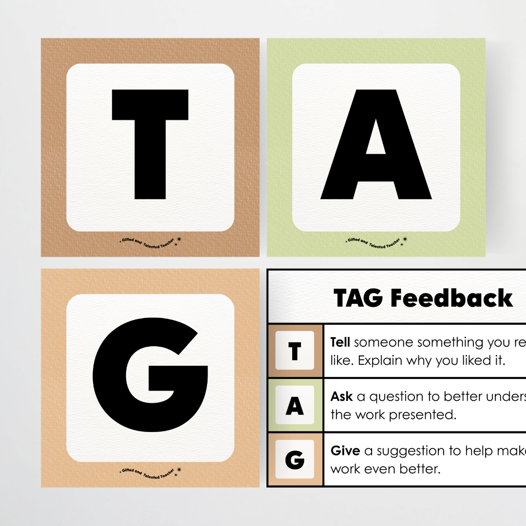 TAG Peer Feedback - Woodland Classroom Decor | Teaching Resources
