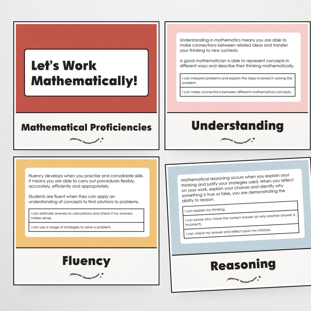 Mathematical Proficiencies Wall Display: Little Circus Classroom Decor
