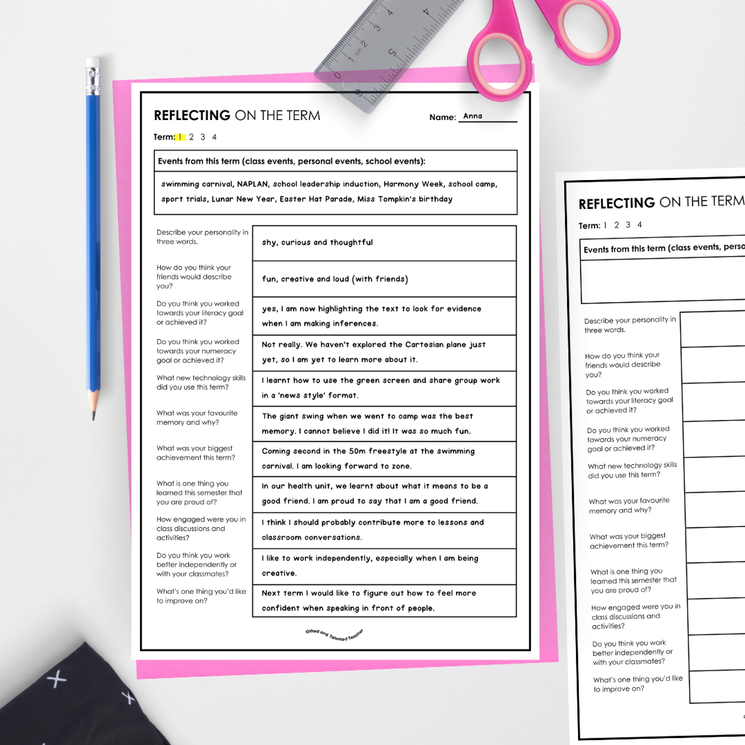 Term Reflection Task