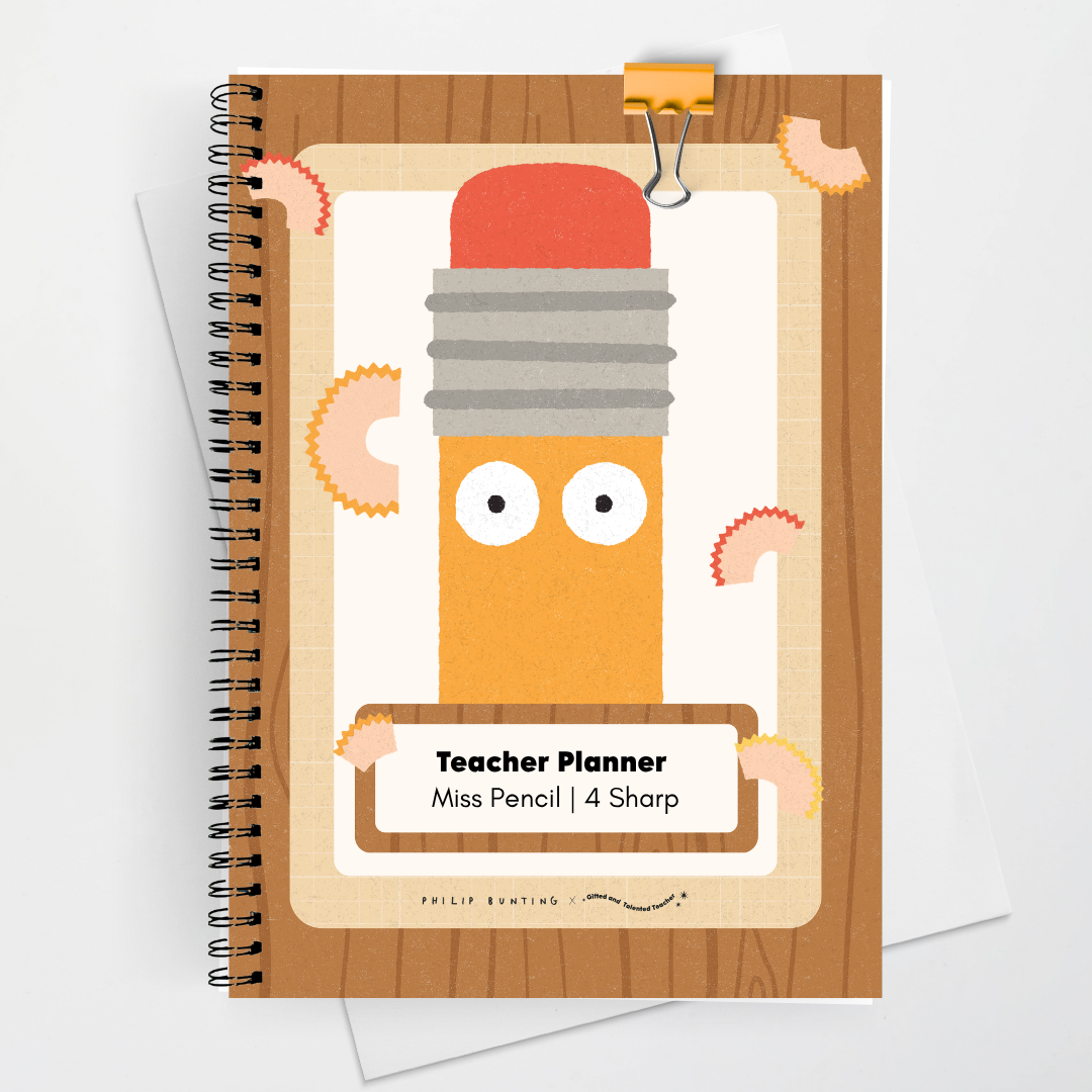 x Philip Bunting 2027 Weekly Teacher Planner: Pencil - Back to School Classroom Decor
