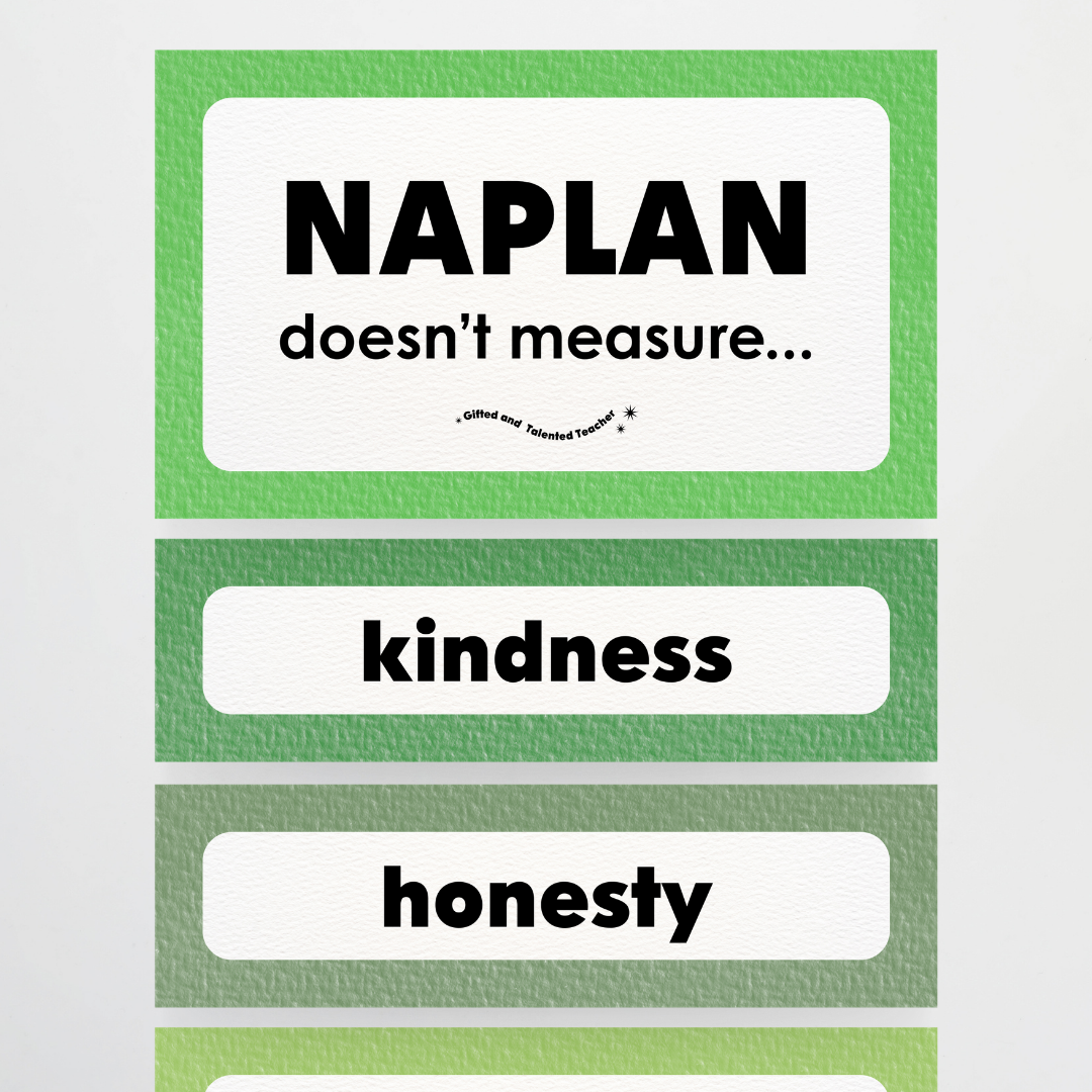 NAPLAN Doesn't Measure - Leafy Greens Classroom Decor - Teacher Resources & Classroom Decor
