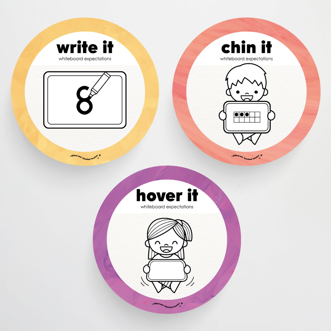 Pete Cromer: Mini Whiteboard Expectations, Prompts and Cues: Circle Icons - Insect Life Classroom Decor - Teacher Resources & Classroom Decor