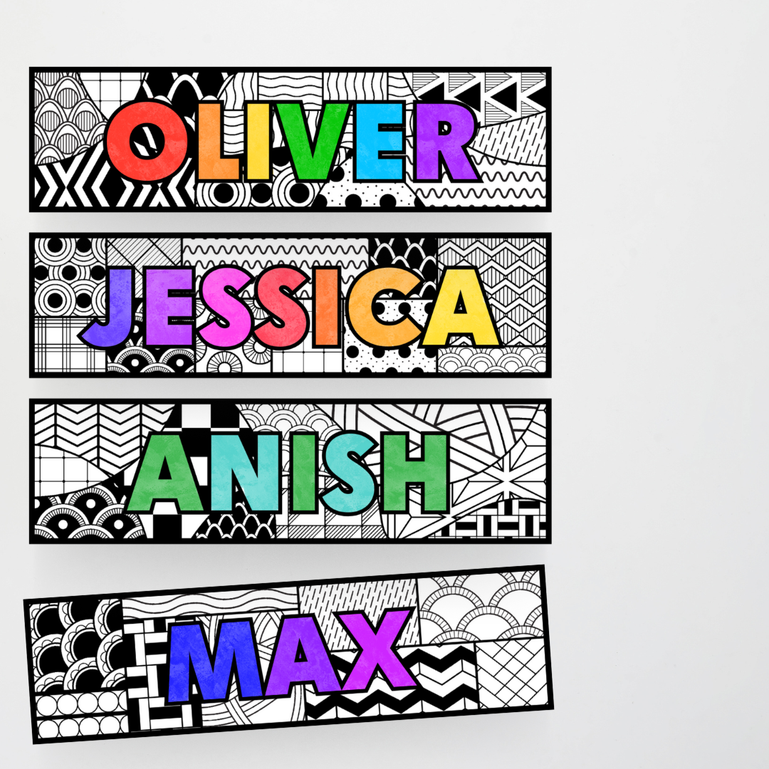 Zentangle Back to School Art Activity Classroom Resource