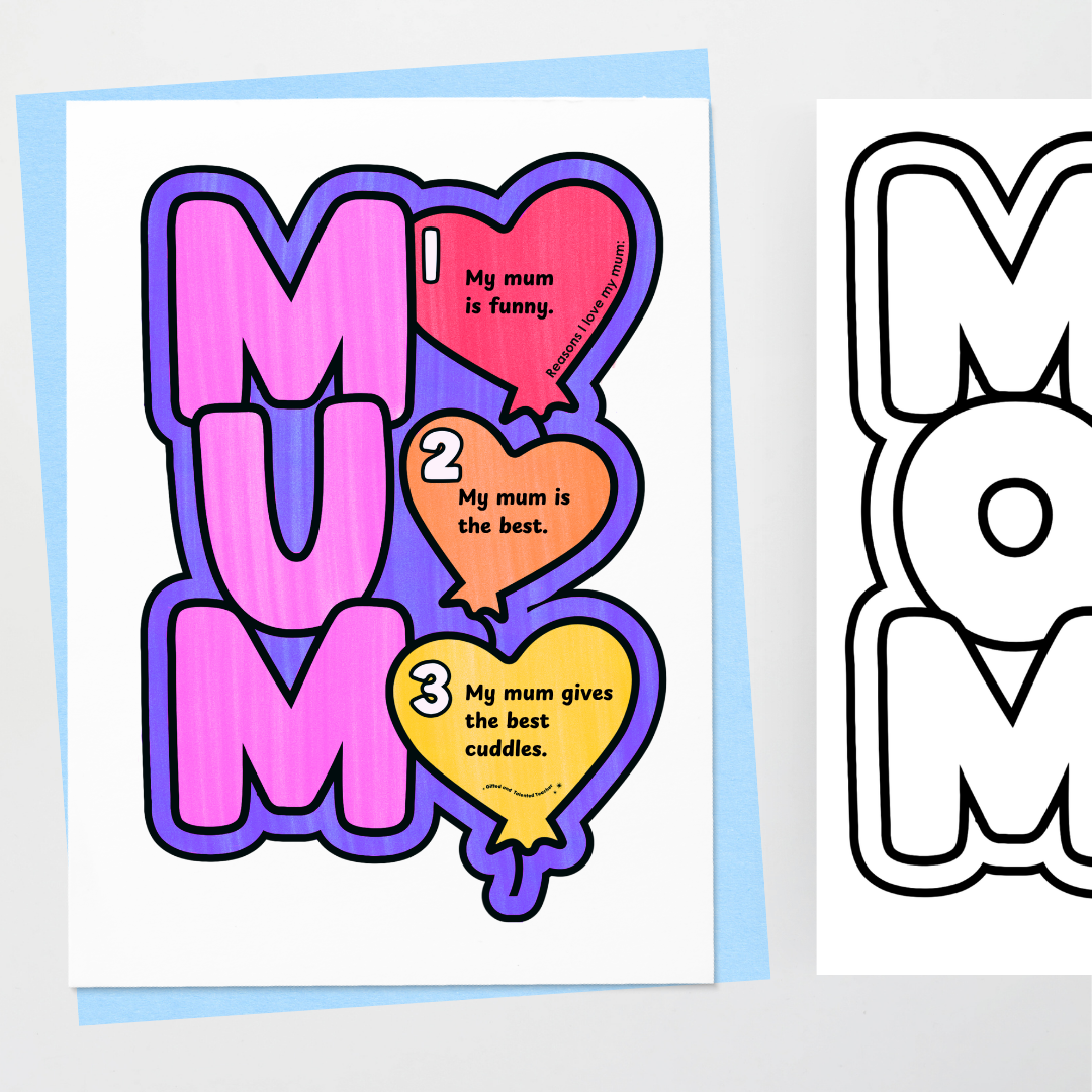Mother’s Day Lettering Activity: Reasons I Love My Mum - Teacher Resources & Classroom Decor