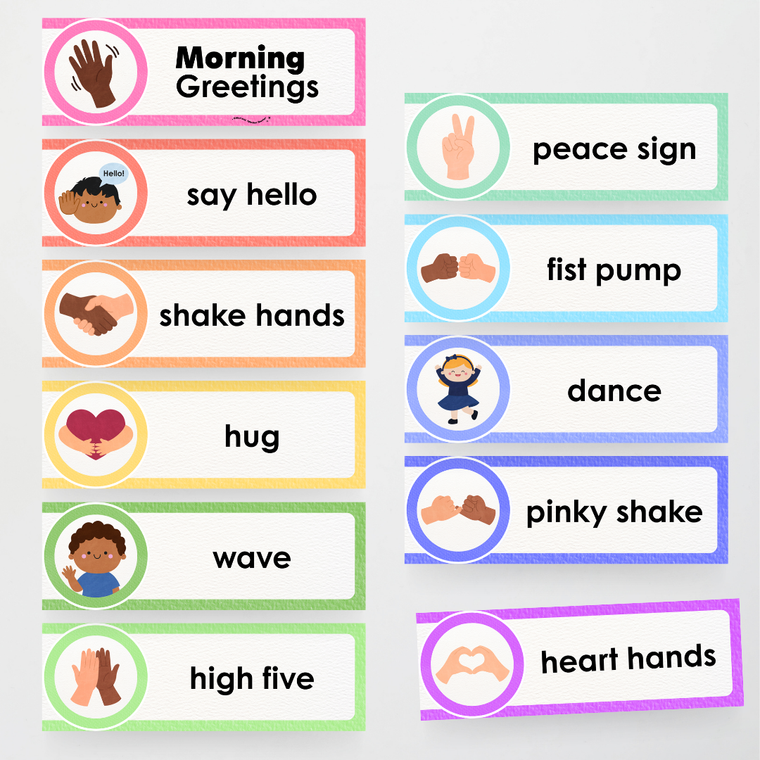 Morning Greetings - Rainbow Classroom Decor