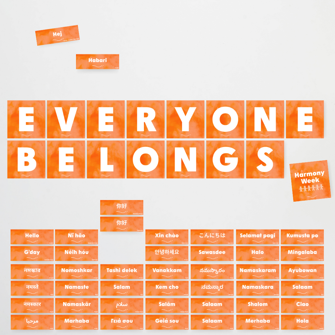 Harmony Day and Harmony Week: Inclusive Wall Display and Lettering Tiles - Teacher Resources & Classroom Decor