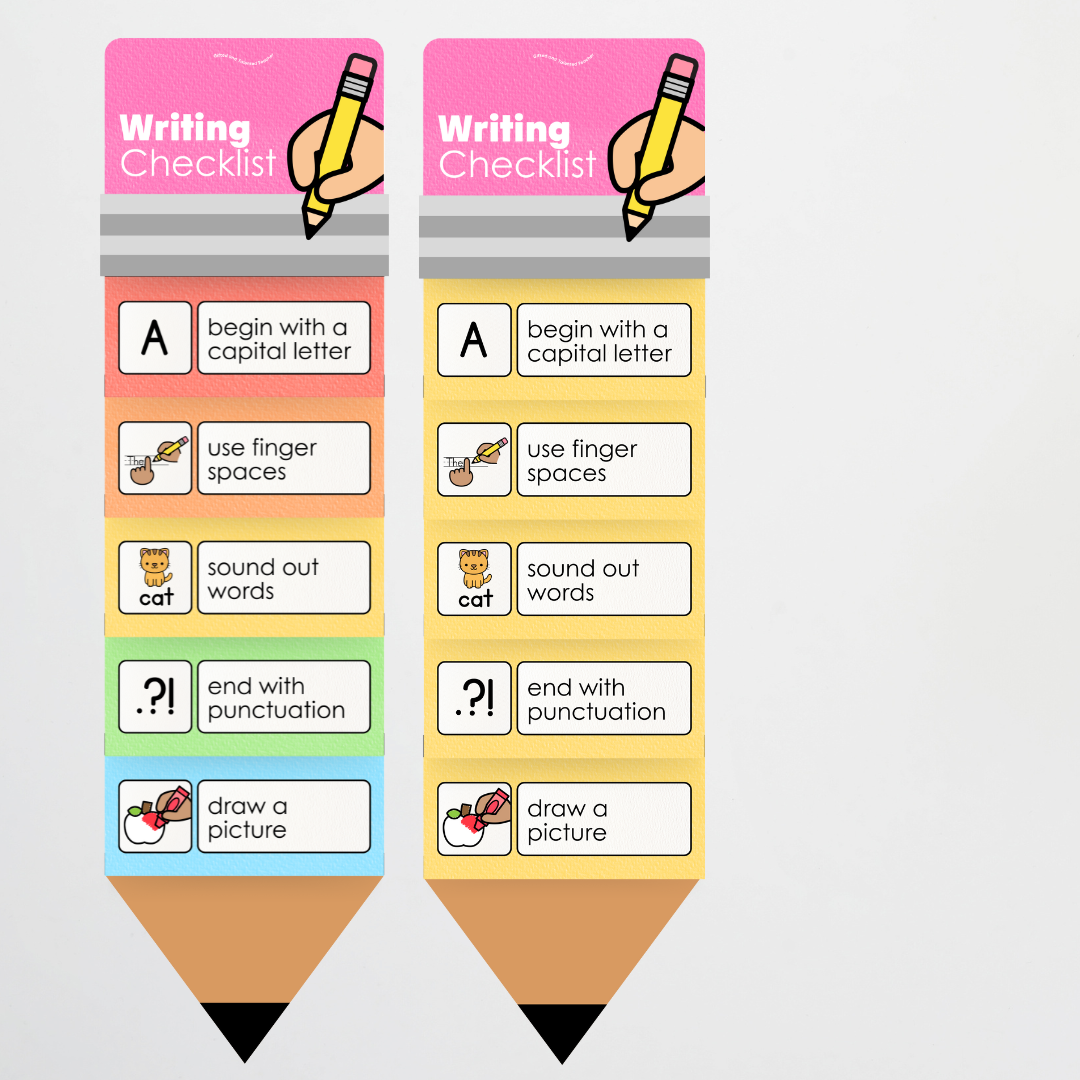 The Writing Checklist Wall Display - Rainbow Classroom Decor
