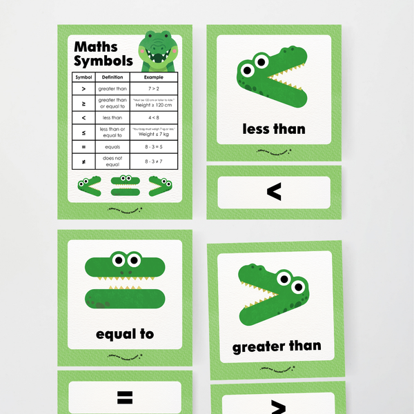 Greater Than, Less Than and Equal To Maths Symbols - Fauna and Flora