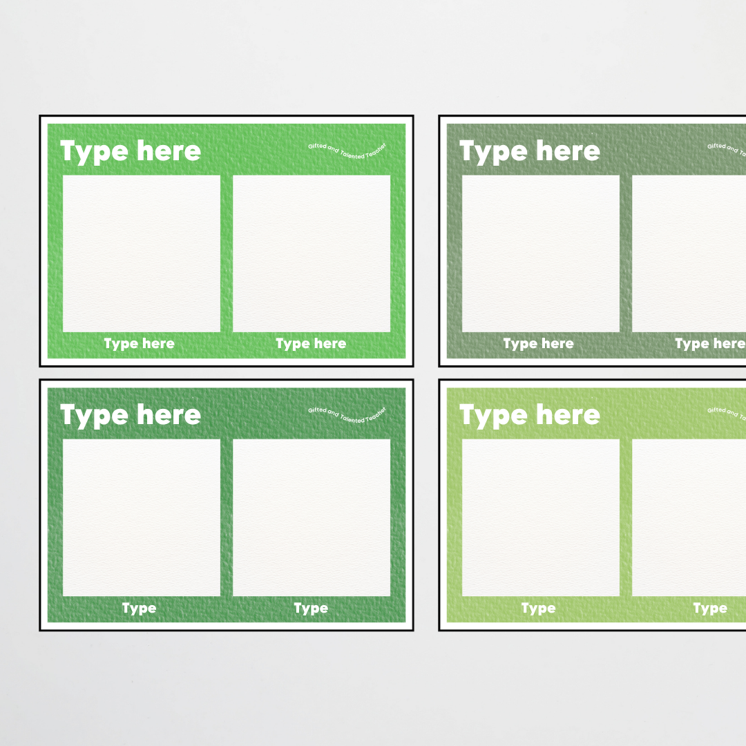 Goal Setting Template: 2 Goals - Leafy Greens Classroom Decor