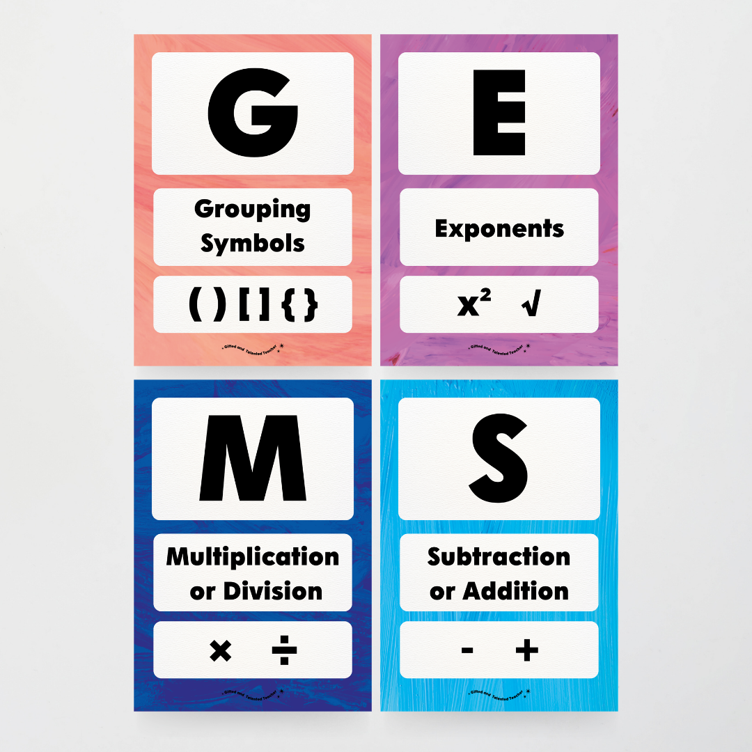 GEMS Order of Operations - Insect Life Classroom Decor - Teacher Resources & Classroom Decor