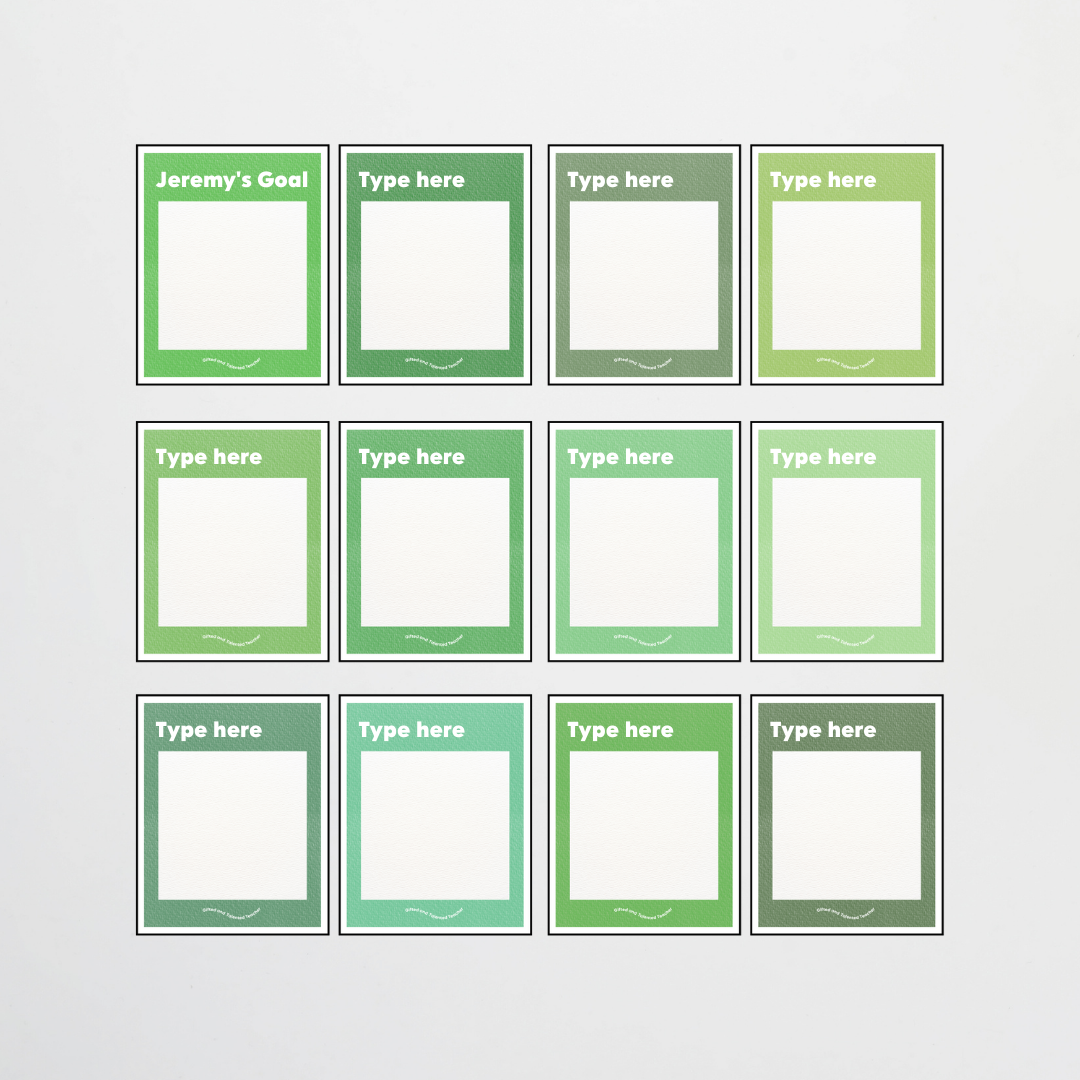 Goal Setting Template: 1 Goal - Leafy Greens Classroom Decor