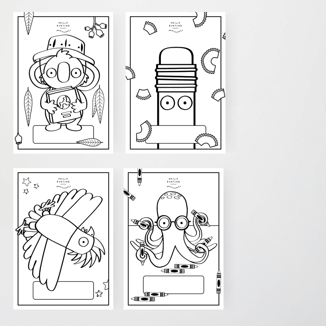 Philip Bunting: Book Covers - Back to School Classroom Decor