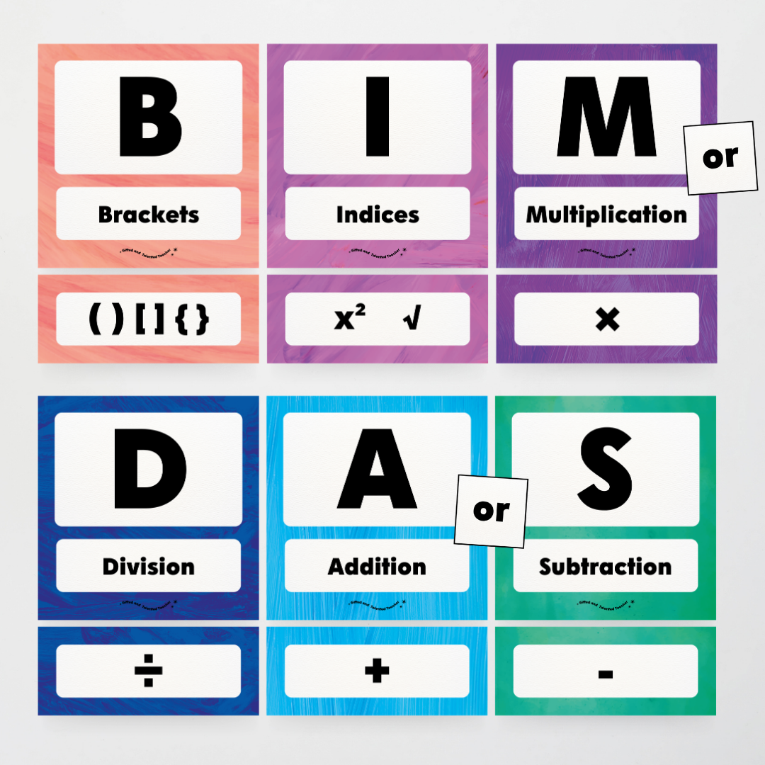 BIMDAS Order of Operations - Insect Life Classroom Decor - Teacher Resources & Classroom Decor