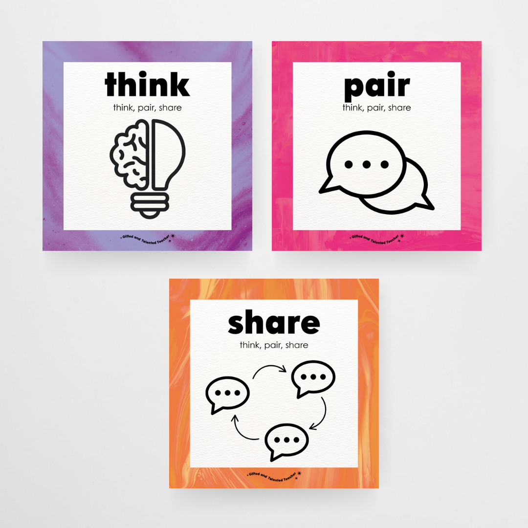 Pete Cromer: Think, Pair, Share Wall Display and Digital Square Icons - Australian Fauna and Flora Classroom Decor