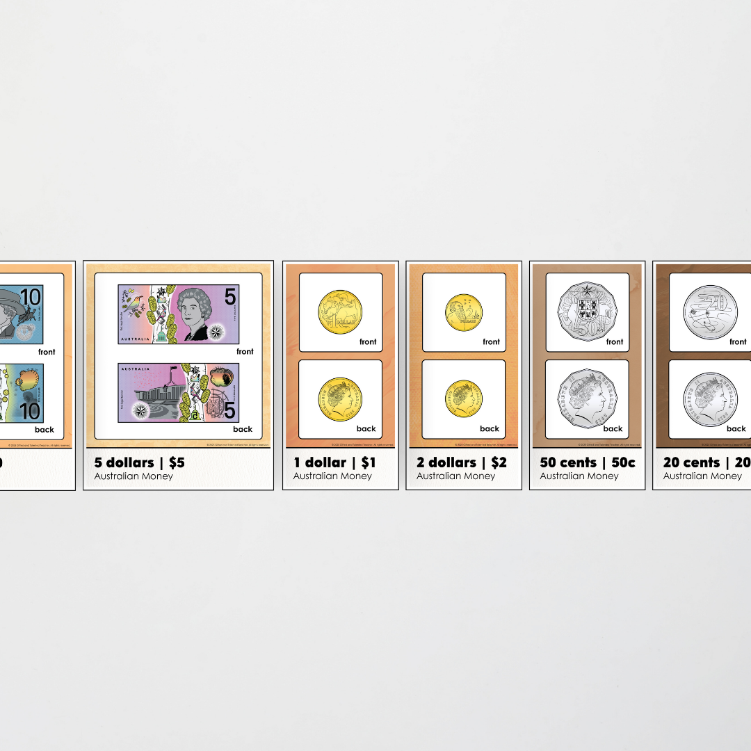 Australian Money Posters - Neutral Classroom Decor