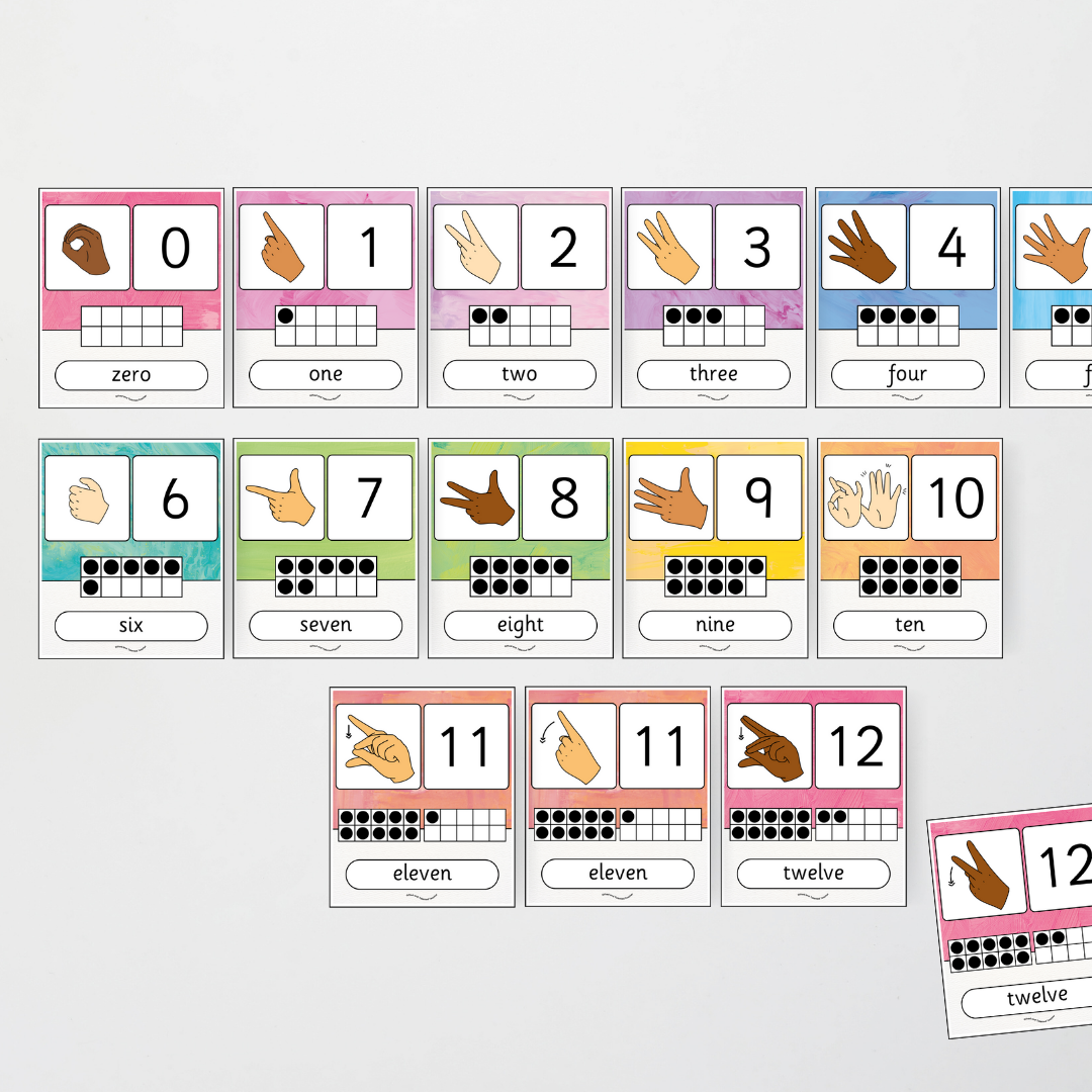 Pete Cromer: Auslan Ten Frames Number Posters - Sea Life Classroom Decor