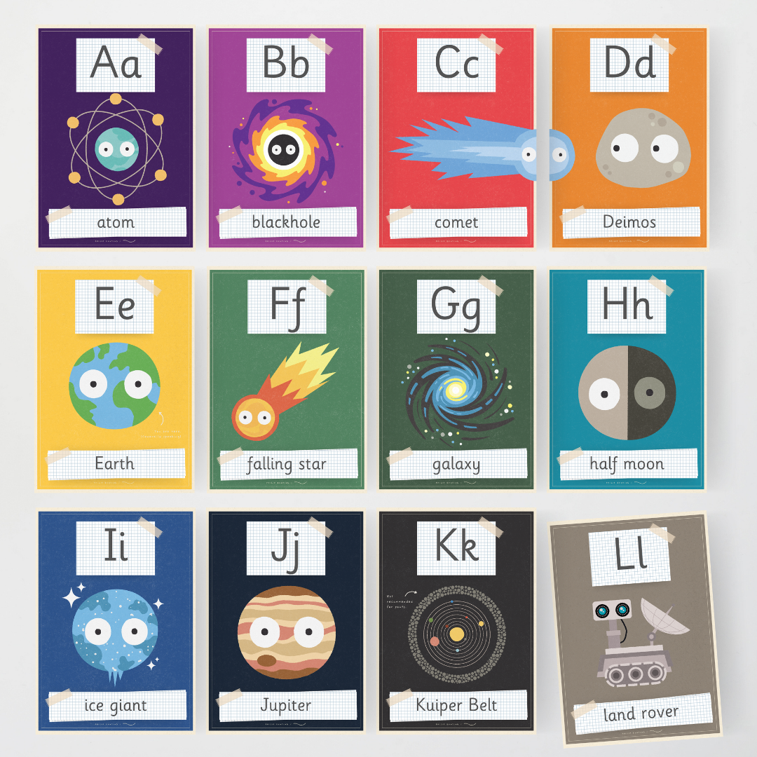 Philip Bunting: Alphabet Posters (Upper Grades) - Watch this Space Classroom Decor
