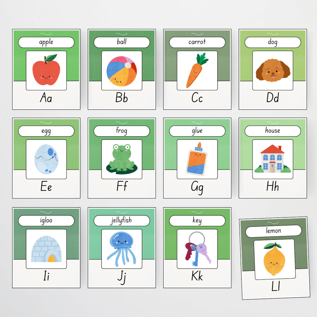 Alphabet Posters - Leafy Greens Classroom Decor