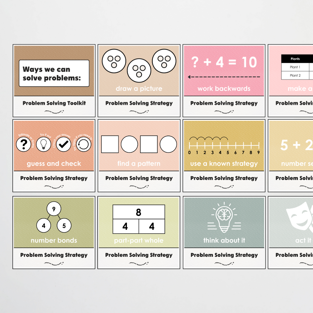 Lower Grades Problem Solving Strategy Toolkit - Farmers Market Classroom Decor